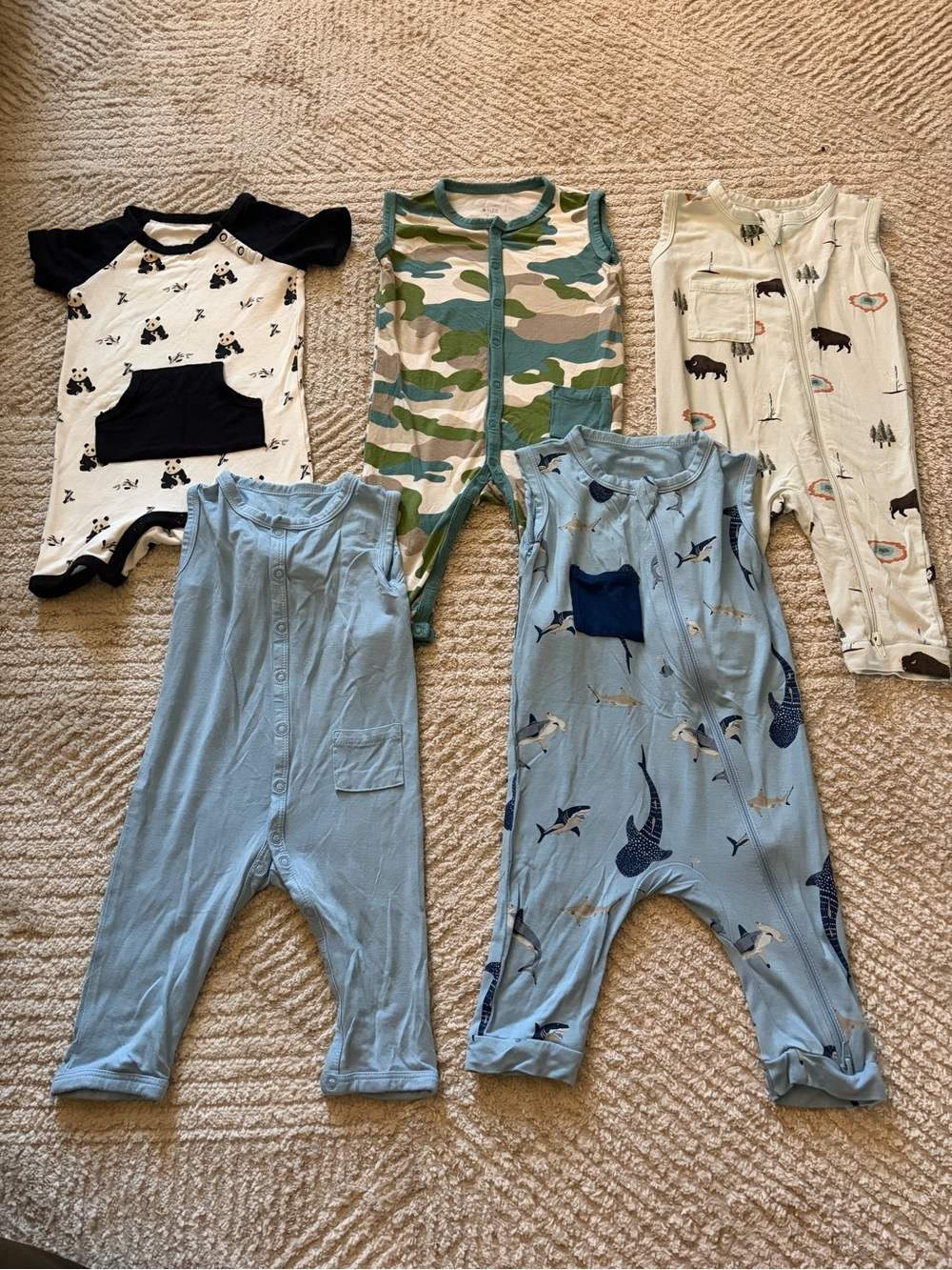Kyte baby boy bundle rompers